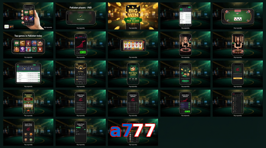 Main screen of A777 bet page for PK players